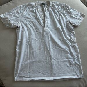 Dior Men’s White Short Sleeve Shirt with Buttons | US Large